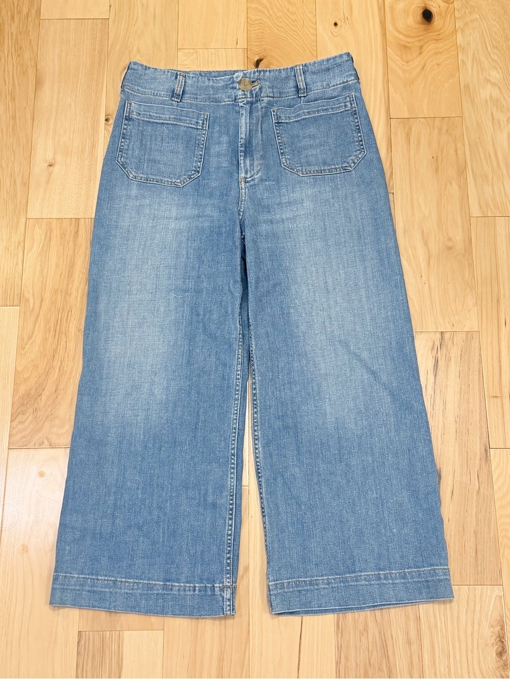 Maeve Women’s Colette High-Rise Wide-Leg Cropped Jeans